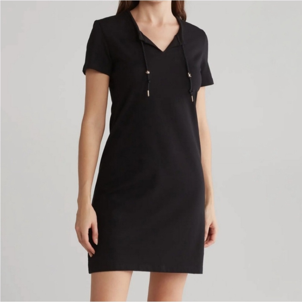 Calvin Klein Black Mini Dress with Short Sleeves